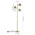 thumbnail image 3 of JONATHAN Y Billy 66.5" 3-Light Modern Contemporary Iron LED Floor Lamp, Brass Gold, JYL3086A, 3 of 6