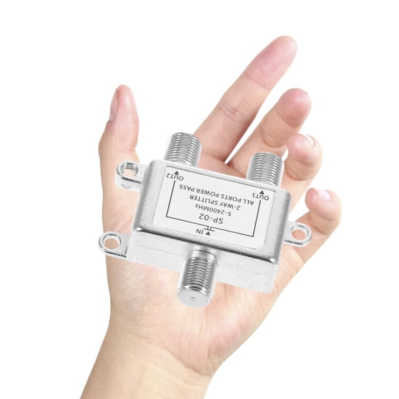 Phenofice Coaxial Cable Splitter 2 Way for TV High Speed Amplified Use