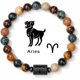 thumbnail image 1 of Pulsera del Zodíaco para Mujeres Hombres Pulsera de Cuentas de Piedra Natural Signo del Zodíaco Constelación Distancia Oración Bendición Pulsera para Parejas Amigos Regalos para cumpleaños, 1 of 4