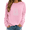 Pink, variant on Dpjklzsn Women’s Halloween Rhinestone Ghost Sweatshirt, Loose Fit Long Sleeve Crewneck Pullover Top, Polyester Blend Casual Fall Shirt