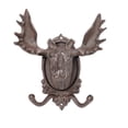 thumbnail image 1 of Sungmor Ganchos Decorativos de Pared de Hierro Fundido con Ciervos, Ganchos Vintage Marrones para Abrigos, Colgadores Dobles Rústicos de Alta Resistencia para Llaves, Bolsas y Sombreros, 1 of 8