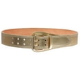 thumbnail image 4 of Women's Litchi Veined Double Stitch Double Hole Tapered Leather Belt, 4 of 6