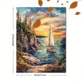 thumbnail image 3 of Sunset Sailboat Coastal Canvas Art Print， Suitable for Living Room， Bedroom， Office， Yacht Club， and Coastal Home Decor, 3 of 8