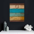 thumbnail image 4 of JEUXUS Canvas Wall Art Retro Rustic Barn Wood Teal Green Brown Picture Framed Abstract Painting Print Wall Art for Bedroom Bathroom Kitchen Decor, Ready to Hang, 4 of 4