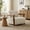 Almond, variant on Christopher Knight Home Modern Accent Lounge Chair, Chenille Upholstery with Solid Wood Arms, Mocha