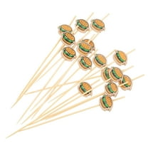 100 Pcs Fruit Stick Burger Shape Picks Decor Burgers Food Exquisite Cocktail Party Forks