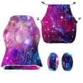 thumbnail image 4 of Whosucclay Galaxy Print Gaming Chair Cover, Stretchable Elastic Computer Desk Chair Cover with Armrest Covers, 4Pcs Soft Non Fading Office Chairs Covers Slipcovers, 4 of 8