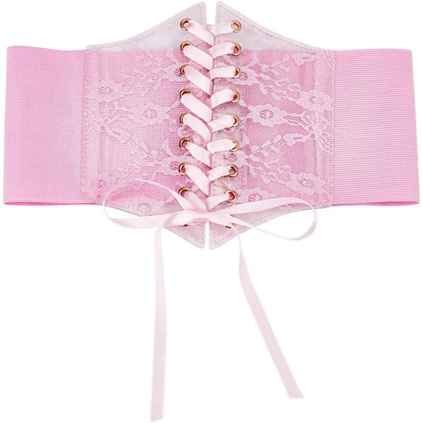 1 pieza de corsé de encaje para mujer, elegante, ancho, elástico, ajustable, para vestidos de costura.