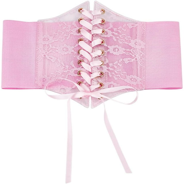 1 pieza de corsé de encaje para mujer, elegante, ancho, elástico, ajustable, para vestidos de costura.