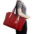 thumbnail image 5 of McKlein ALDORA, Ladies' Tote with Tablet Pocket, Top Grain Cowhide Leather, Red (97506), 5 of 5