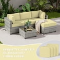 thumbnail image 6 of Kimunuk 9 Pcs Outdoor Patio Replacement Cushions,Waterproof Cushions for 4-Seat Outdoor Sectional Sofa Couch, Light Yellow, 6 of 6