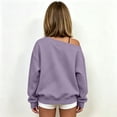 thumbnail image 5 of Kiijoy Girls One Shoulder Sweatshirt Fashion Loose Pullover, Purple, Sizes 9-10Y, 5 of 5