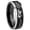 Black 2 Tone Beveled Edge, variant on Deer Hunting Concave Black Tungsten Men Ring 10MM