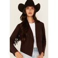 thumbnail image 2 of Shyanne Women's Faux Suede Fringe Jacket - SWFA24O16-CHBN XXX-  US, 2 of 4