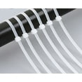 thumbnail image 4 of Abrazadera de electricista - Abrazadera de plástico - Brida para cables - Abrazadera para cables - Bolsa con gancho de 300 abrazaderas 2,5 mm x 100 mm PA6.6, 4 of 5