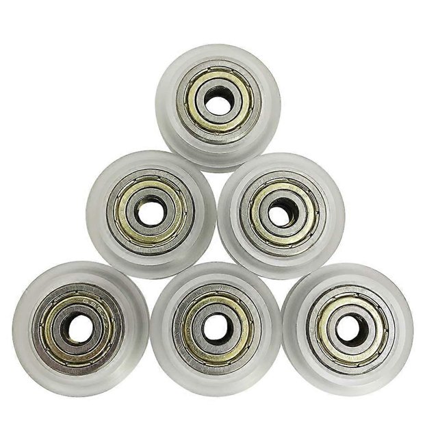6pcs Polycarbonate CNC 3D Printer Replacement Bearings Compatible with CR-7, CR-8, CR-10, CR10S, 3 Pro Clear