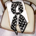 thumbnail image 2 of Angala Elegant Women's Silk Scarves Fashion Dot Print Narrow Long Scarf Lightweight Versatile Accessory For Daily Wear And Styling Soft Stylish Basic Silk Scarves, 2 of 6