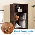 thumbnail image 5 of 5-Tier Open Bookshelves and Bookcases Set of 2, Farmhouse Bookshelf with Display Storage Shelves, Wooden Bookcase for Living Room, Home Office, Bedroom, Brown, 5 of 14