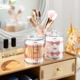 thumbnail image 6 of Pink Bows Stripes Hearts Valentine Translucent Plastic Cans Storage Canisters with Lid Set of 2, 6 of 7