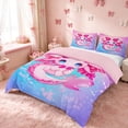 thumbnail image 2 of Homewish Bow Axolotl Duvet Cover Queen for Girls, Pink Purple Queen Bedding, Pink Reversible, 3 Piece 1 Duvet Cover and 2 Pillowcases, 2 of 6