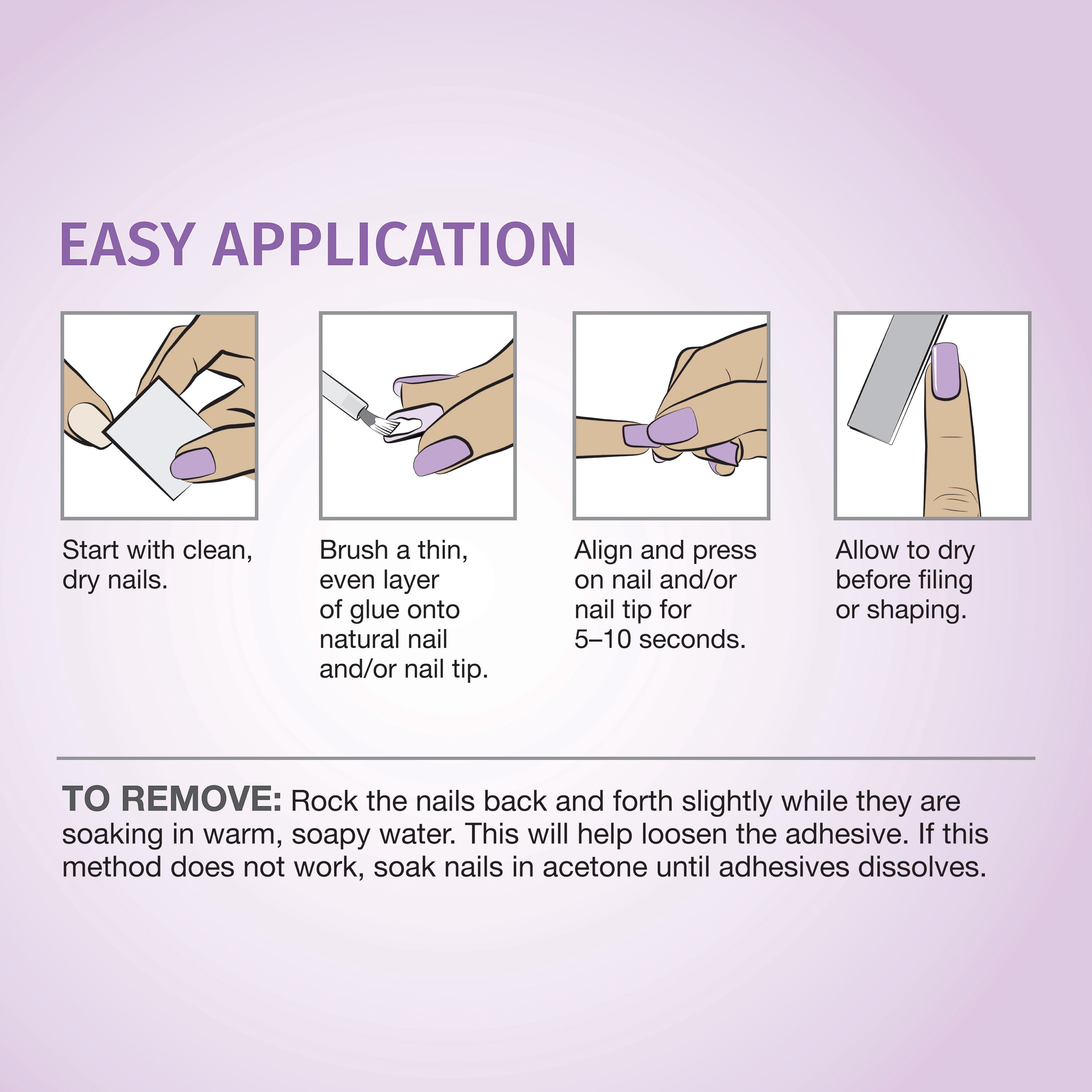 Salon Perfect Brush On Nail Glue for Press On, Acrylic, Artificial Fake Nails, Brush On, Quick Dry, 8ml