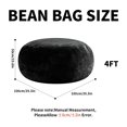 thumbnail image 6 of Timbernest 4FT Bean Bag Chair, Lazy Sofa, Gifts for Teens and Adults, Flannel Black, 6 of 7