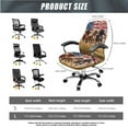 thumbnail image 5 of Xoenoiee American Flag Horse Print Office Chair Cover with Armrest Covers, 3 Pieces Stretch Computer Chairs Covers, Retractable Gaming Chair Cover Protective, L, 5 of 6