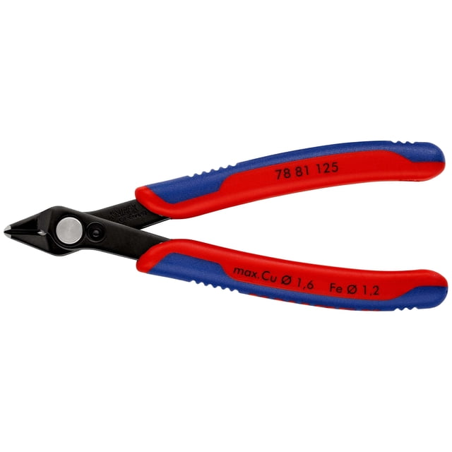 KNIPEX 78 81 125 SB Electronic Super Knips® Con fundas en dos componentes bruñido 125 mm