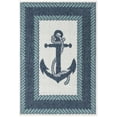 thumbnail image 2 of Unique Loom Outdoor Coastal Collection Area Rug - Anchor (2' x 3' 1" Rectangle Navy Blue/Light Blue), 2 of 9