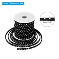 thumbnail image 2 of Uxcell 22 Yards Studded Faux Suede Cord Rope for Jewelry Making, 5mm with Rivets, Black Silver, 2 of 5