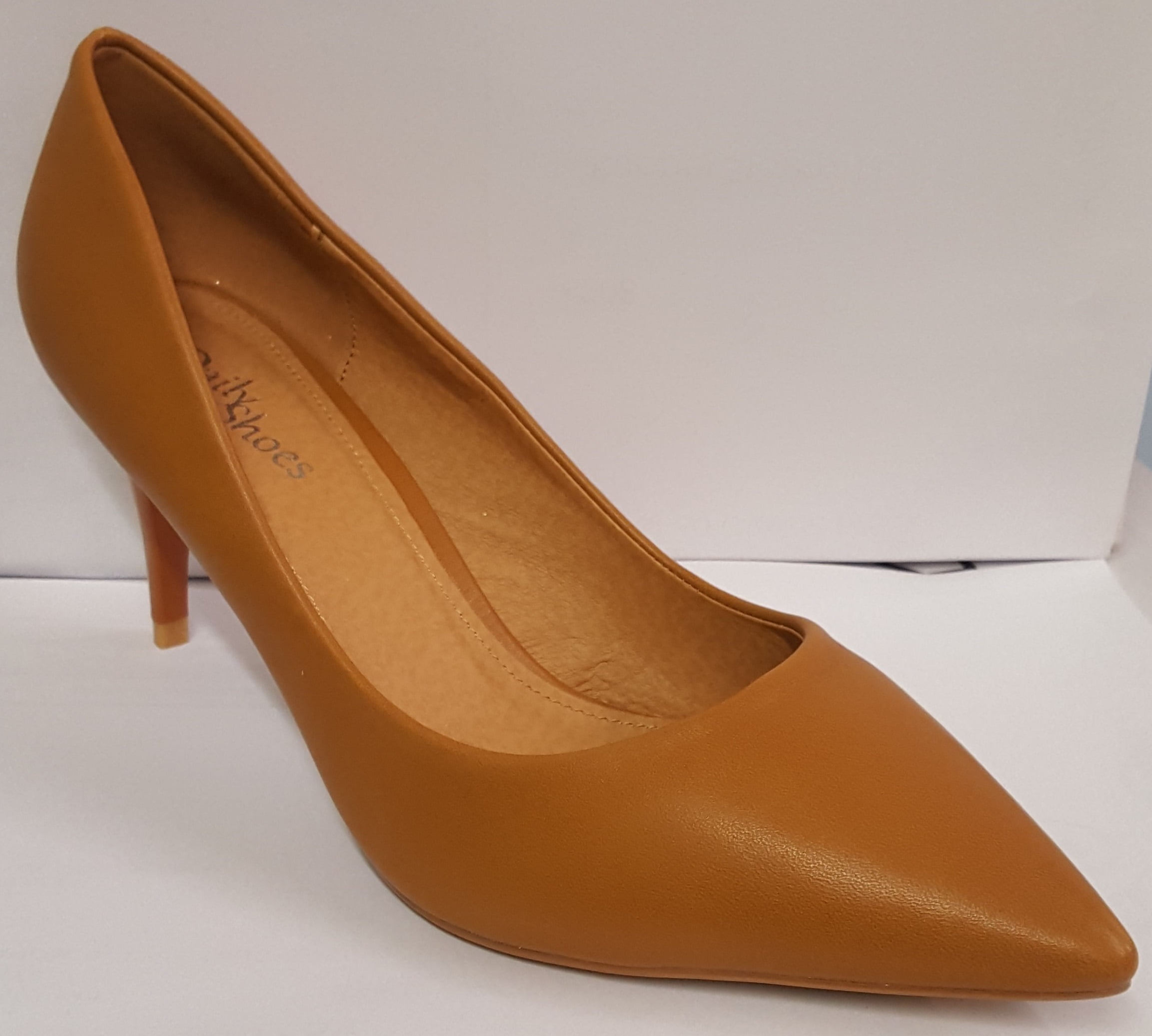 orange wide width heels