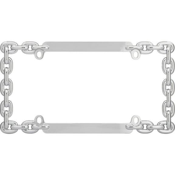 Cruiser Accessories Chain, Chrome License Plate Frame