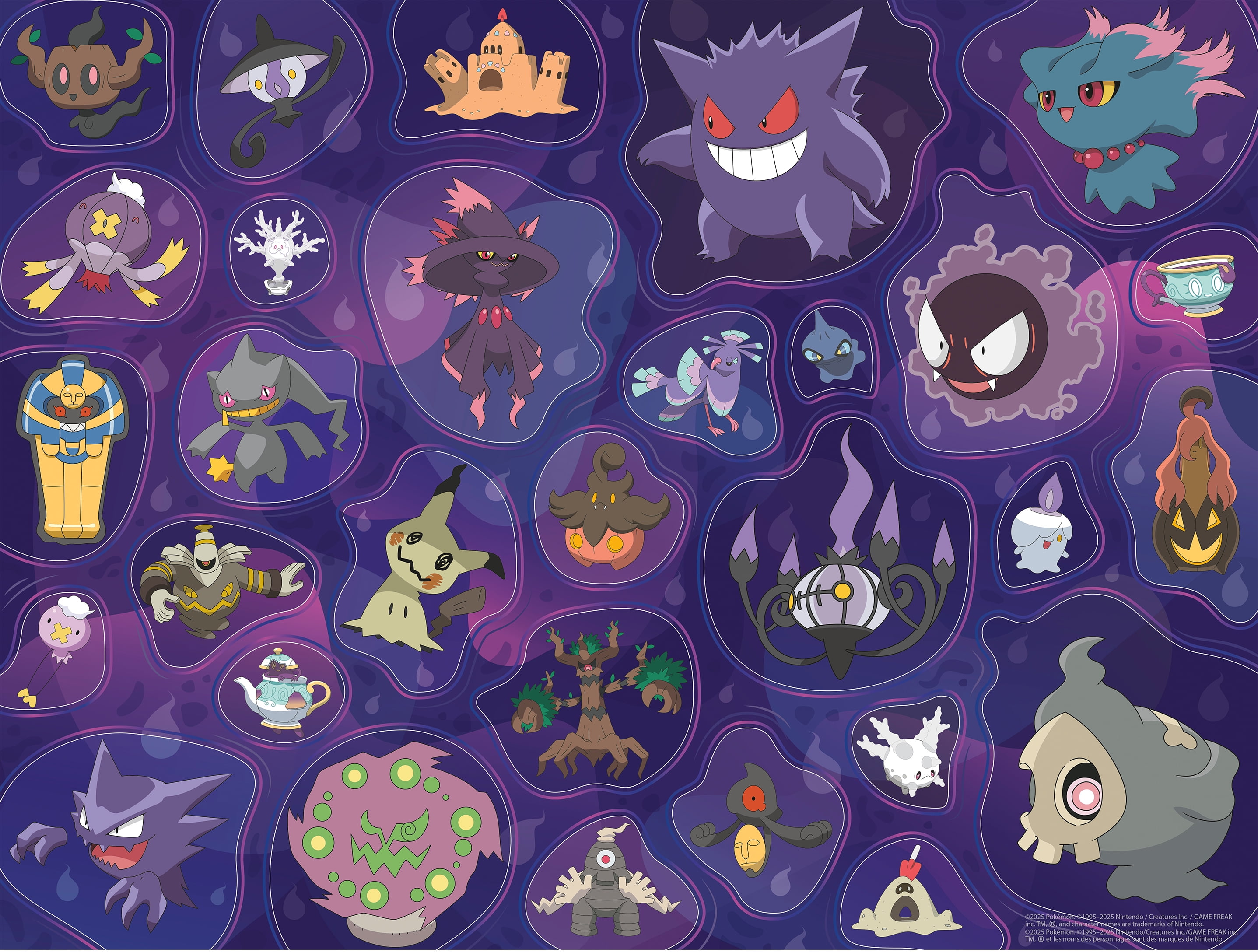 Ceaco Pokemon Ghost Type Glow 750-PC Interlocking Jigsaw Puzzle