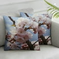 thumbnail image 2 of Nawypu  Throw Pillow Covers Square Cushion Cover Peach Blossom Modern Farmhouse Cushion Case Soft Pillowcase for Couch Bed Car Home Decoration Throw Pillows 2pc, 2 of 6