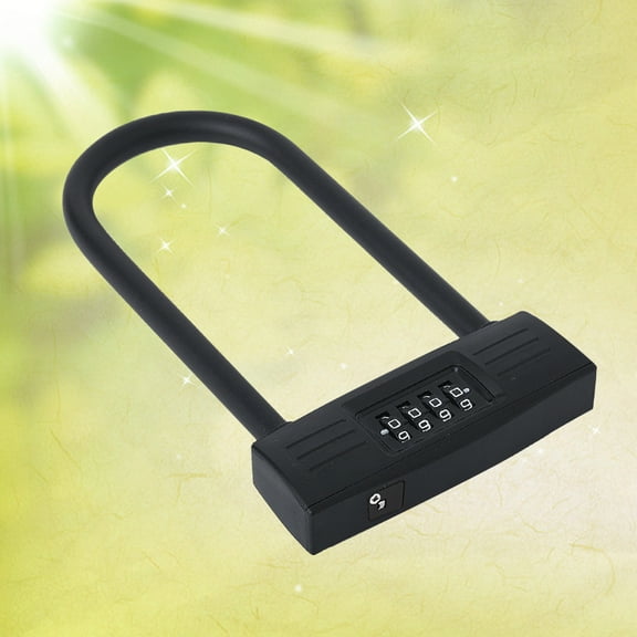 ULTNICE U Shaped Lock Coded Lock Black Password Protection Cycling Locks 1Pack