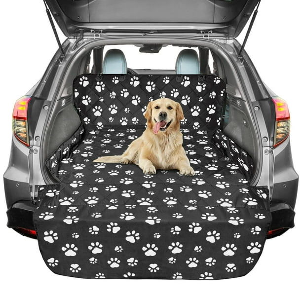 F-color SUV Cargo Liner para perros, resistente al agua, funda de carga para mascotas, funda para asiento de perro, alfombrilla para SUV, sedanes, furgonetas, con protector de solapa de parachoques, a