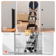 thumbnail image 2 of TULILLO Retractable Baby Gate 200" Extra Wide, 42in Tall, Double Lock, Retractable Dog Gate for Doorways Stairs Hallways Indoor and Outdoor, Black, 2 of 7