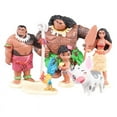 thumbnail image 2 of Juego de 6/10 figuras de la película Disney Moana, juego de muñecas Demigod Maui Moana Waialiki Heihei, modelo de figura de acción, regalo de cumpleaños para niños, 2 of 5
