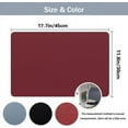 thumbnail image 2 of PVC Heat Resistant Placemats Set of 4, Waterproof Wipeable Floor Place Mats, Non-Slip Easy Clean Table Mats for Kitchen Table Decor, 12x18 Inch (Burgundy), 2 of 6