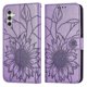 thumbnail image 1 of Funda tipo cartera con girasol grabado para Samsung A34 5g, multifuncional, elegante y con protección total., 1 of 5