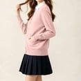 thumbnail image 3 of TARIENDY Girls Cardigan Sweaters Years 5-17,Cotton Long Sleeve School Uniform Sweater,Button Down V Neck Cardigans,Spring Fall Casual Outerwear Watermelon Red 7 Years, 3 of 7