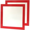 Mainstays 16''x16'' Accent Mirror Red, Set of 2