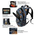 thumbnail image 5 of FORMRS Unisex Backpack Elementary School Travel Bookbag with Reflective Stripes, Blue Elegant Geometric, 5 of 7