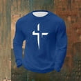 thumbnail image 5 of Amzcrzy - Sudadera Para Hombre, Estilo Informal, Holgada, Elástica, Para Fitness, Con Estampado De Manga Larga Y Cuello Redondo, Color Azul, 5Xl, 5 of 5