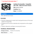 thumbnail image 2 of Auxiliary Fan Assembly - Compatible with 1998 - 2000 Ford Crown Victoria 1999, 2 of 2