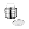 thumbnail image 3 of GUOOL Adults Lunch Box Stainless Steel Three Layer Food Steamer Basket Stackable Lunch with Steamed tool, 3 of 9
