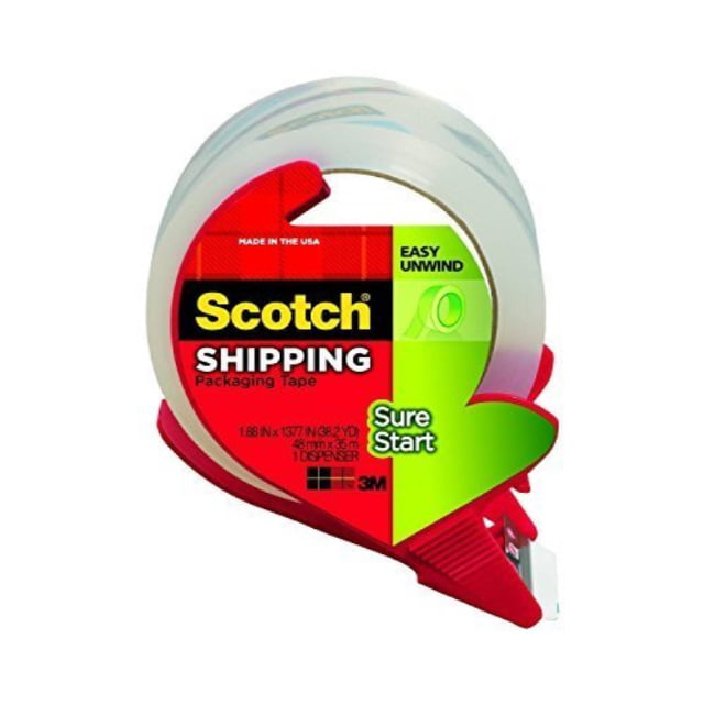 Scotch 3450SRD Packing Tape CL w/Refillable Dispenser 1-7/8-Inch x38.2 Yds 