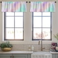 thumbnail image 4 of LALILO Kitchen Curtain Valance Magic With Rainbow Mesh Trendy Rod Pocket Window Curtain 52"x 18" Set of 2, 4 of 7