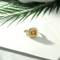 thumbnail image 4 of Gem Stone King 2.00 Ct Cushion Brown Tiger Eye 18K Yellow Gold Plated Silver Ring, 4 of 4