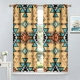 thumbnail image 5 of Southwestern Tribal Aztec Curtains, American Native Ethnic Geometric Western Style Window Treatments for Living Room Bedroom Decor, Bohemian Boho Chic Drapes 2 Panel Sets,52x84 Inch, 5 of 6